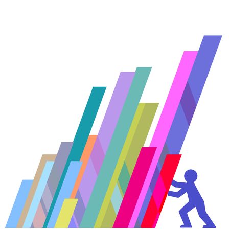 Economy support - vector illustration, neutral backgroundのイラスト素材