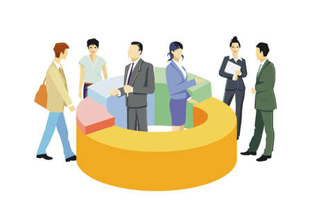 Consulting administration, business concept, illustration,のイラスト素材