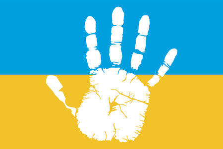 Stop the war in Ukraine, illustrationのイラスト素材