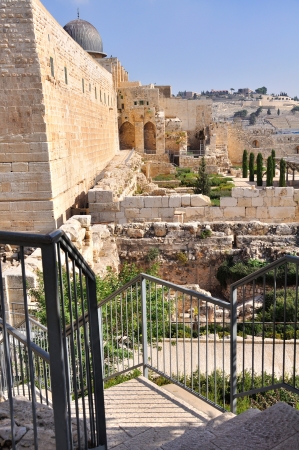 A Photo of Old City and Temple Mount in Jerusalemの写真素材