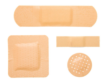 Isolated bandages set. Shot in studio.の写真素材