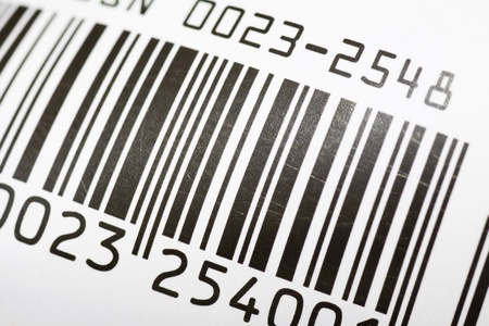 close up of bar code with macro lens の写真素材