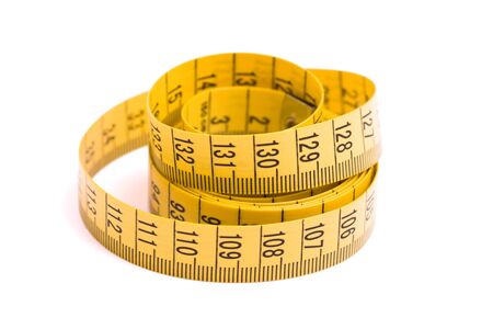 Tape Measure on white background. Object isolatedの写真素材