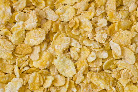 Corn Flakes background. Shot in studio.