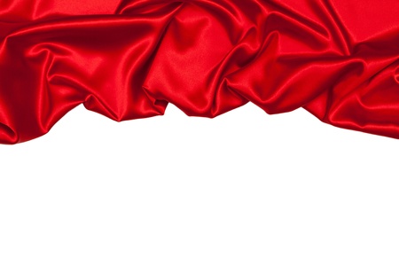 beautiful silk drape, isolated on whiteの写真素材