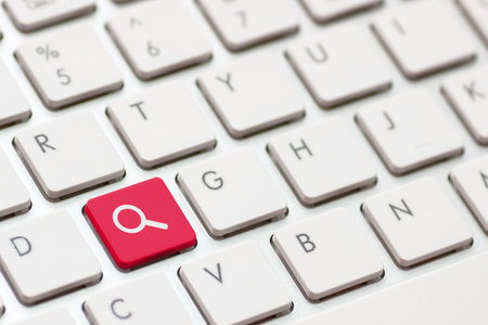 search enter button key on white keyboard