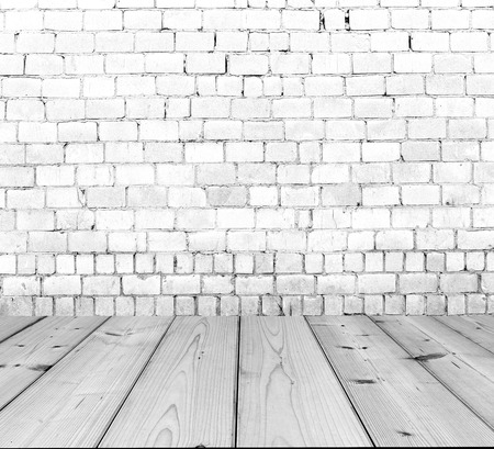old interior with brick wallの写真素材