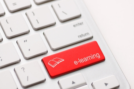 Computer Keyboard e-Learning Concept の写真素材