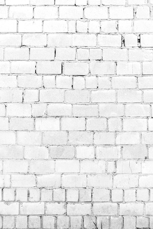 White grunge brick wall backgroundの写真素材
