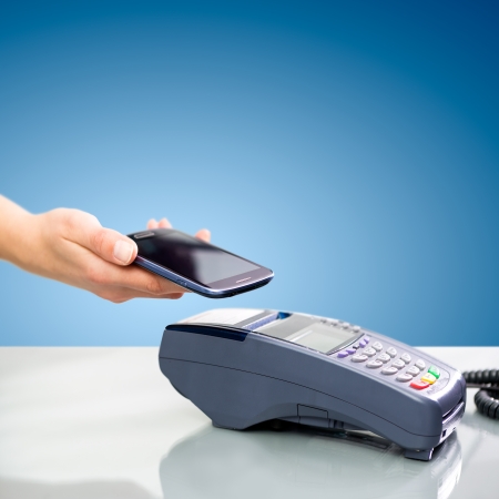NFC - Near field communication, mobile payment の写真素材