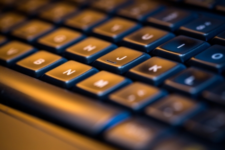 Computer keyboard background  Selective focus  High  resolution の写真素材