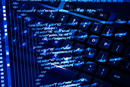 Program code and computer keyboardの写真素材