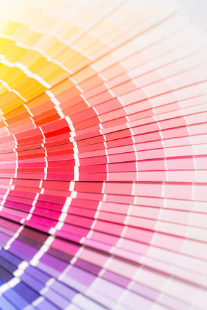 Colour swatches book  Rainbow sample colors catalogue の写真素材