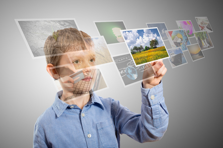 hand reaching images streaming from the deep の写真素材