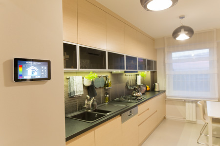 Remote home control system on a digital tablet or phone. Remote home control system on a digital tablet or phone.