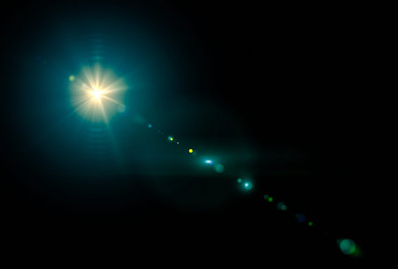 Camera lens with lense reflections. Macro concepts.