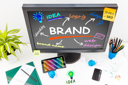 Brand Branding Design Marketing Drawing Concept - Stock Imageの写真素材