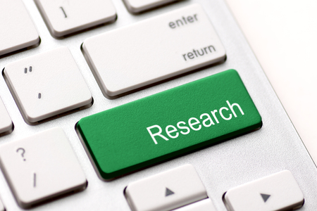 Computer keyboard with research key.の写真素材