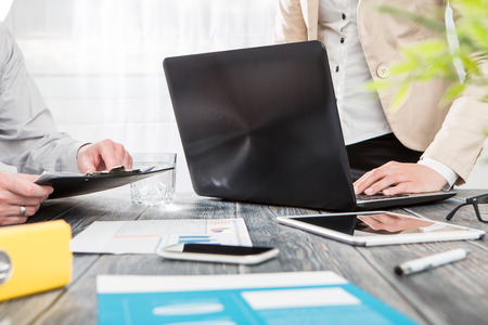 planning business career busy work laptop workplace - stock imageの写真素材