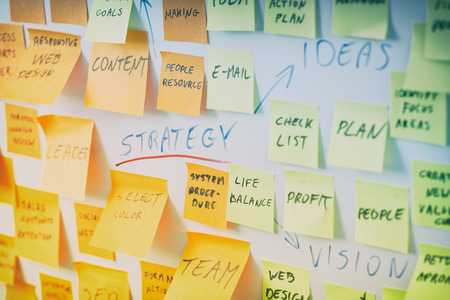 brainstorming brainstorm strategy workshop business note notes sticky - stock imageの写真素材