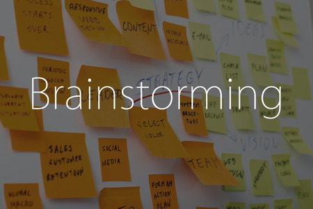 brainstorming brainstorm strategy workshop business note notes sticky - stock imageの写真素材