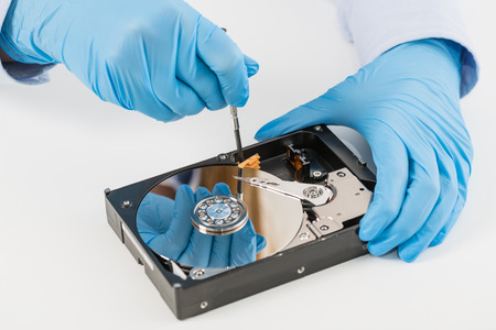 data hard drive backup disc hdd disk restoration restore recovery engineer work tool virus access file fixing failed profession engineering maintenance repairman technology concept - stock imageの写真素材