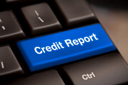 credit report free access loan check score good debt form document display concept - stock imageの写真素材