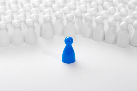 Leadership business concept with pawns.の写真素材
