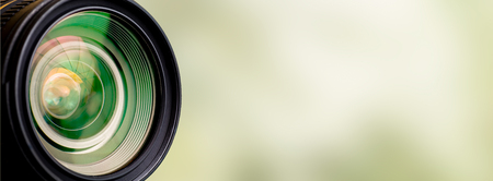 Camera lens with lense reflections.の写真素材