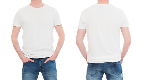 shirt white template mockup tshirt men blank - stock imageの写真素材