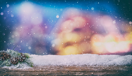 snow winter background wooden evening night light abstract wintertime snowfall cold snowy table icy white cloud wintry countryside scenes snowdrift morning floor calm spotlight concept - stock imageの写真素材
