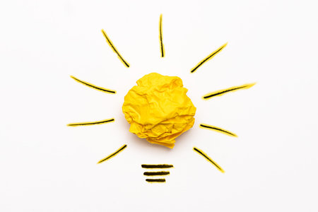 Creative new idea. Innovation, brainstorming, inspiration and solution concepts. Light bulb with...