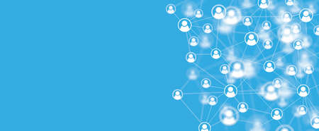 Linking entities. Networking, social media, SNS, internet communication connect concept. Teamwork, network and community abstract.の写真素材