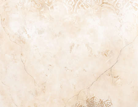 Background in American Indian Style with Mayan or Aztec calendar on old wall. Empty space texture.の写真素材
