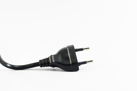 Black plug isolated on white background