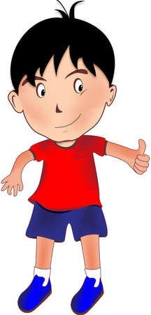 children thumbsのイラスト素材