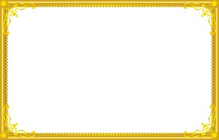 Gold Frame floralのイラスト素材