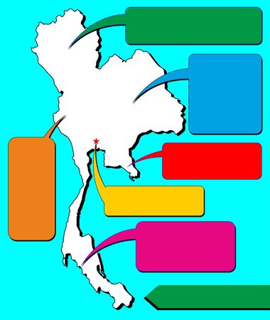 thai map infographicのイラスト素材