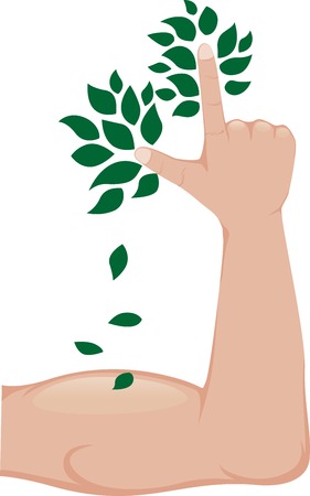 stylized tree arm vectorのイラスト素材