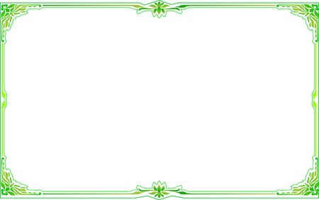 frame green floral corner vectorのイラスト素材