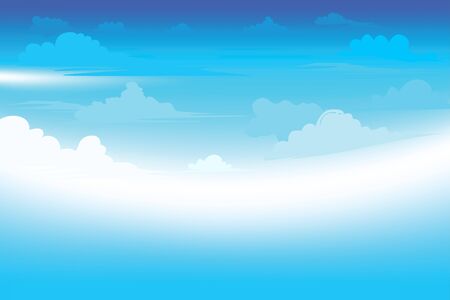cloud sky blue vectorのイラスト素材