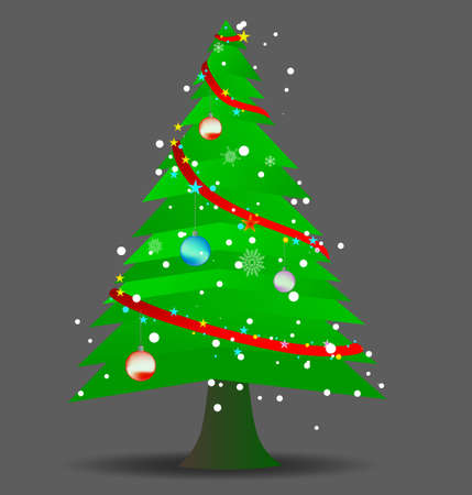 christmas tree on background vector illustrationのイラスト素材