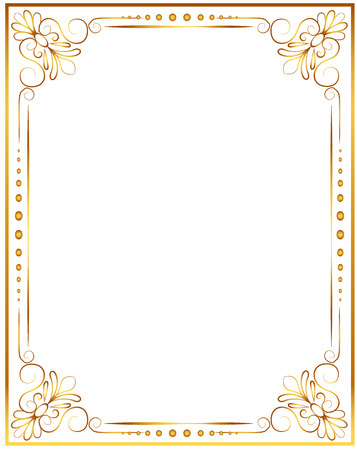 Decorative vintage frame and border set,photo , frame flourishes set of border and corner silhouette, Ornate and scroll frame elements is patterned Thai styleのイラスト素材