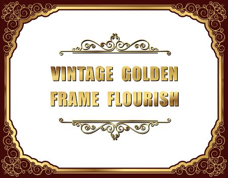 Vintage gold background, mandala, ornamental circle frame and corner elements in thailand and Indian style, vector decoration for packaging designのイラスト素材