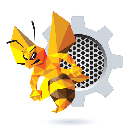 Bee Mascot Design.のイラスト素材