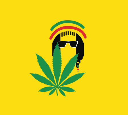 Reggae Culture Concept Design. AI 10 Supported.のイラスト素材