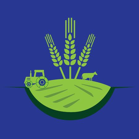 Farm Concept Design. AI 10 supported.のイラスト素材