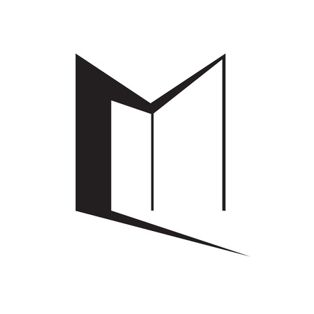 M Door Icon Design. AI 10 supported.のイラスト素材
