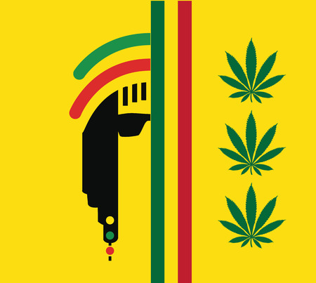 Reggae Culture Concept Design. AI 10 Supported.のイラスト素材