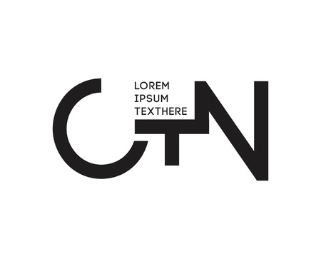 CTN Monogram concept design. AI 10 supported.のイラスト素材